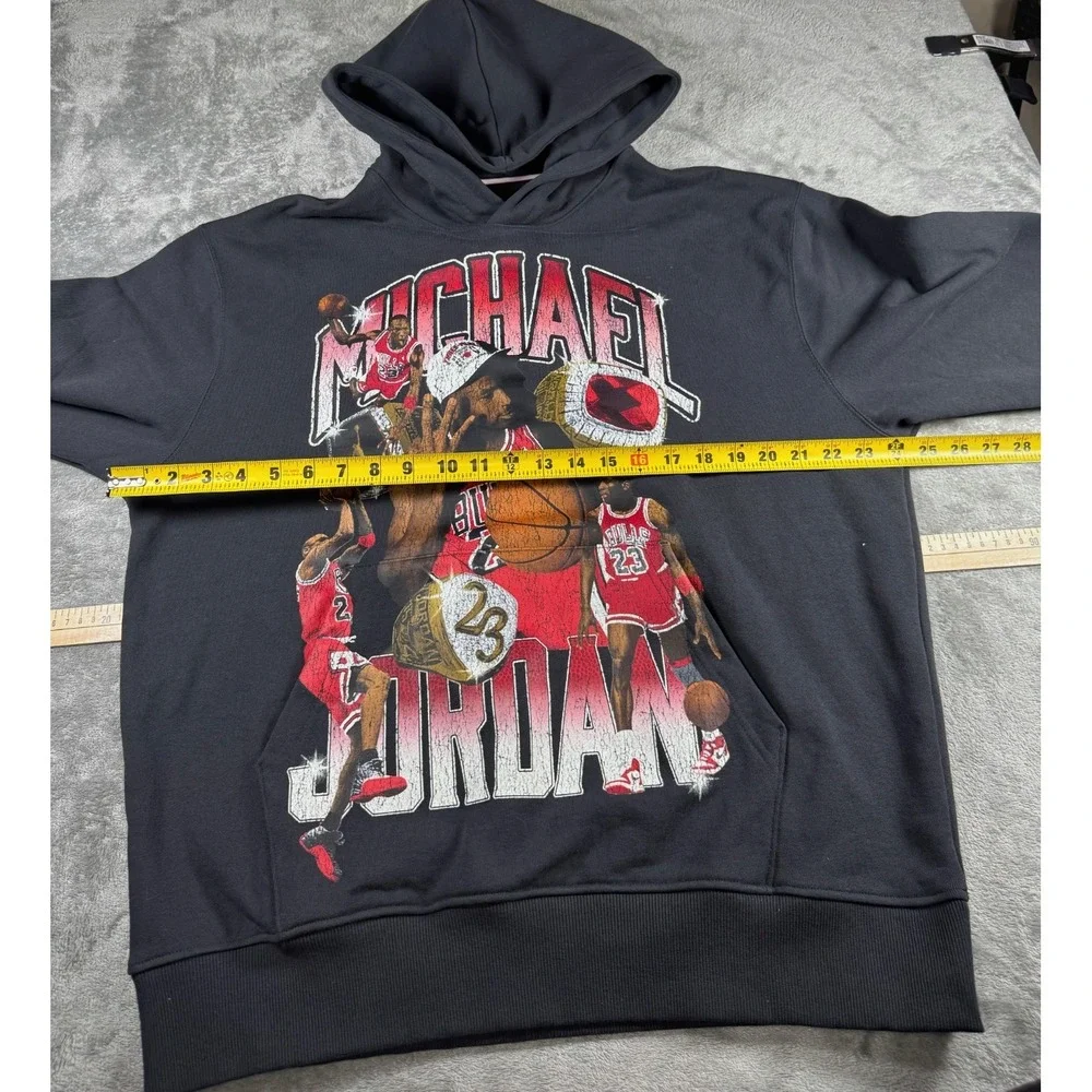 NWT Nike Jordan Michael Jordan Graphic Hoodie Black Red‎ Mens Size L HJ4396-045